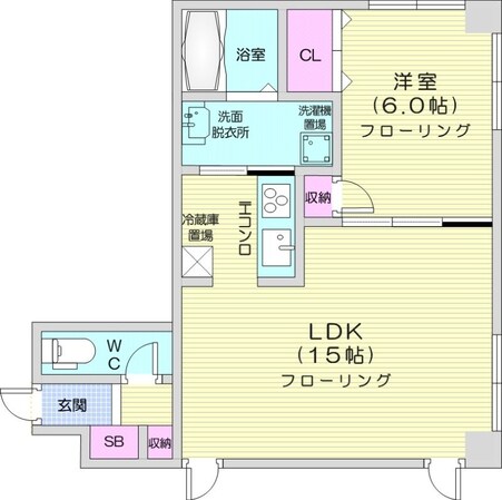 麻生駅 徒歩3分 1階の物件間取画像